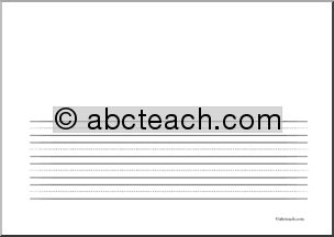 Writing Paper: Blank 54 pt. – landscape, illustration space (primary)