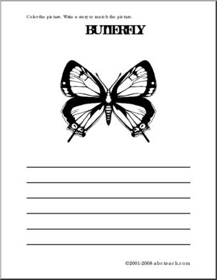 Colorado Hairstreak Butterfly (primary) Color and Write