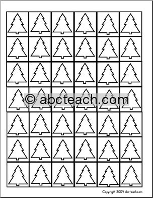 Evergreen Tree (b/w) Counters