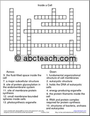Crossword: Inside a Cell