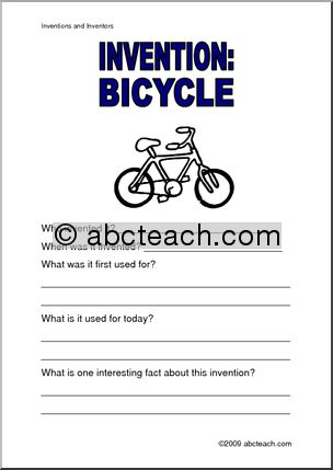 Report Form: Invention – Bicycle