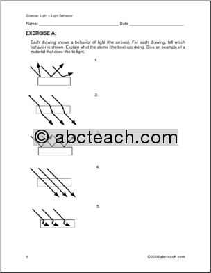 Science: Comprehensions – Light Behavior (upper elementary)