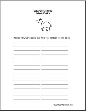 Word Game: Dromedary