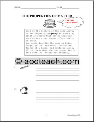 Comprehension: Matter (part 1)