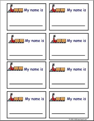 Name Tags:  Train theme