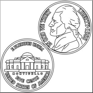 Clip Art: Nickel B&W