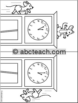 Nursery Rhymes- Coloring- Hickory, Dickory, Dock’