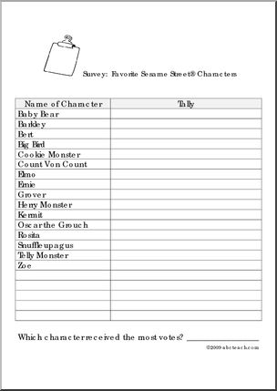 Survey: Favorite Sesame StreetÃ† Characters
