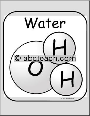 Poster: Science; Water (b/w)