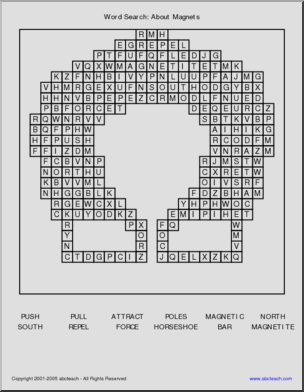 Word Search: About Magnets