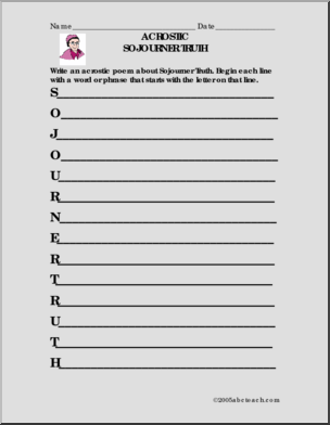 Sojourner Truth Acrostic Form