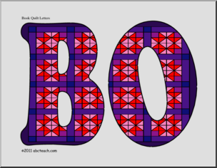 Bulletin Board: Book Quilt Letters (primary/elem)