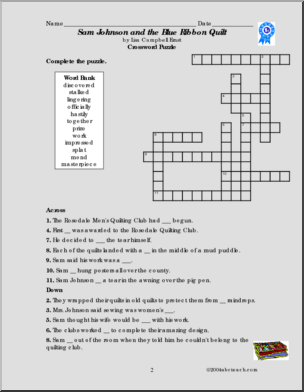 Sam Johnson and the Blue Ribbon Quilt (elementary) Book