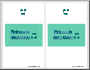 Candy Bar Wrapper: Welcome to Music Class!