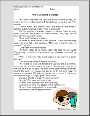 Fiction: Phil’s Costume Surprise (primary)