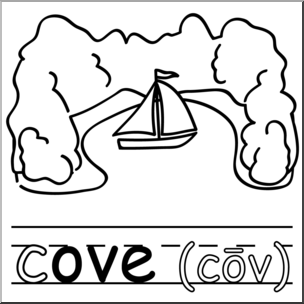 Clip Art: Basic Words: -ove Phonics: Cove B&W