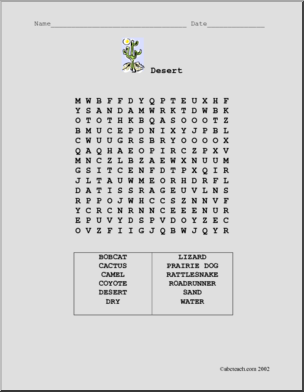 Word Search: Desert