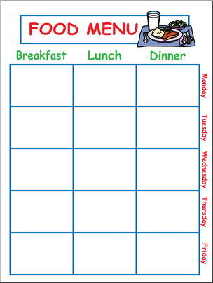 Clip Art: Menu Color 01