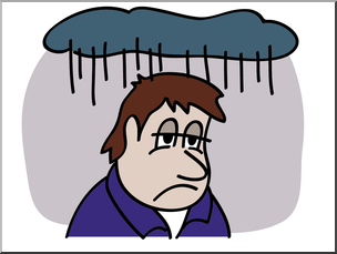 Clip Art: Basic Words: Glum Color Unlabeled