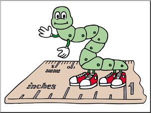 Clip Art: Cartoon Inchworm Color