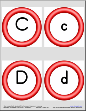 Alphabet Matching Game; Match Upper and Lower Case letters