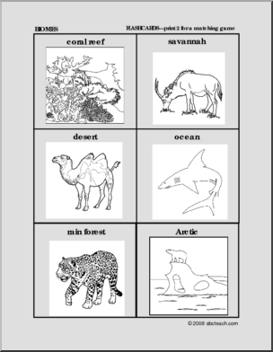 Flashcards: Biomes (preschool/primary)