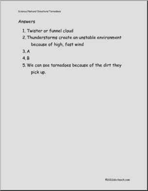 Comprehension: How, What, Why? How Does a Tornado Form? (primary/elem)