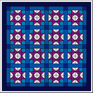 Clip Art: Quilt 2 Color 1