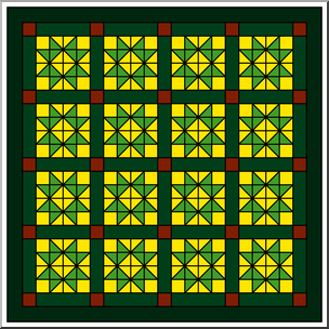 Clip Art: Quilt 2 Color 3
