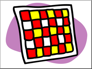 Clip Art: Basic Words: Quilt Color Unlabeled