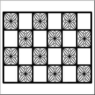 Clip Art: Quilt 1 B&W