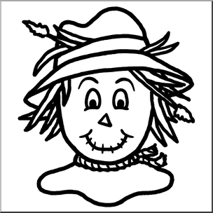 Clip Art: Scarecrow 3 B&W