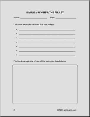 Worksheets: Pulley (upper elem)