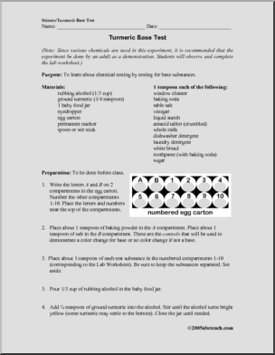 Experiment: Turmeric Base (upper elementary)