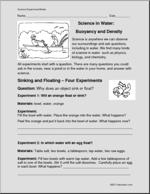 Experiment: Where We Find Science-In Water Set 2 (elem/upper elem)