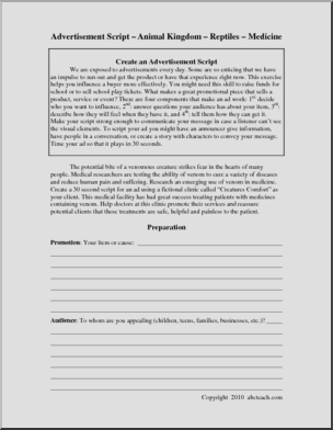 Writing: Create an Advertisement Script for a Special Medical Clinic (middle/high)